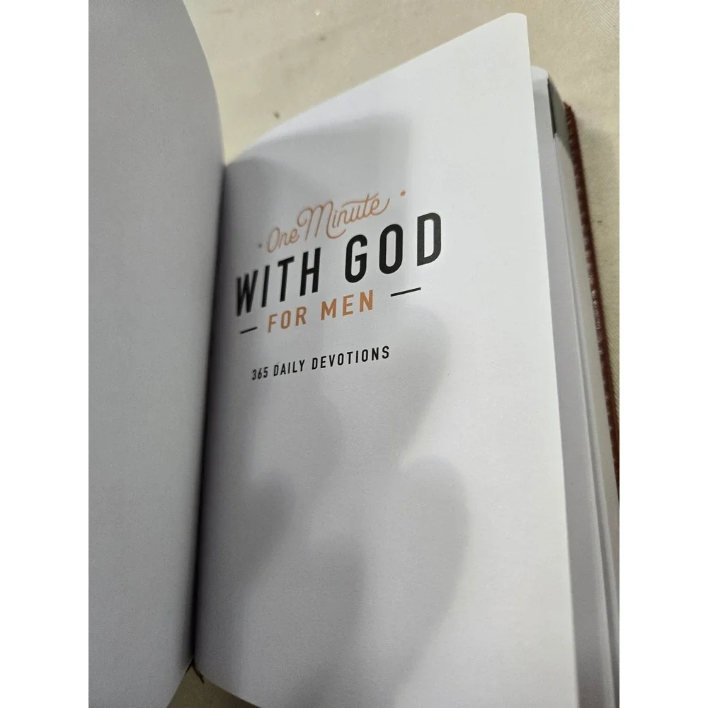 One Minute With God For Men 365 Daily Devotions Brown Faux Leather Book